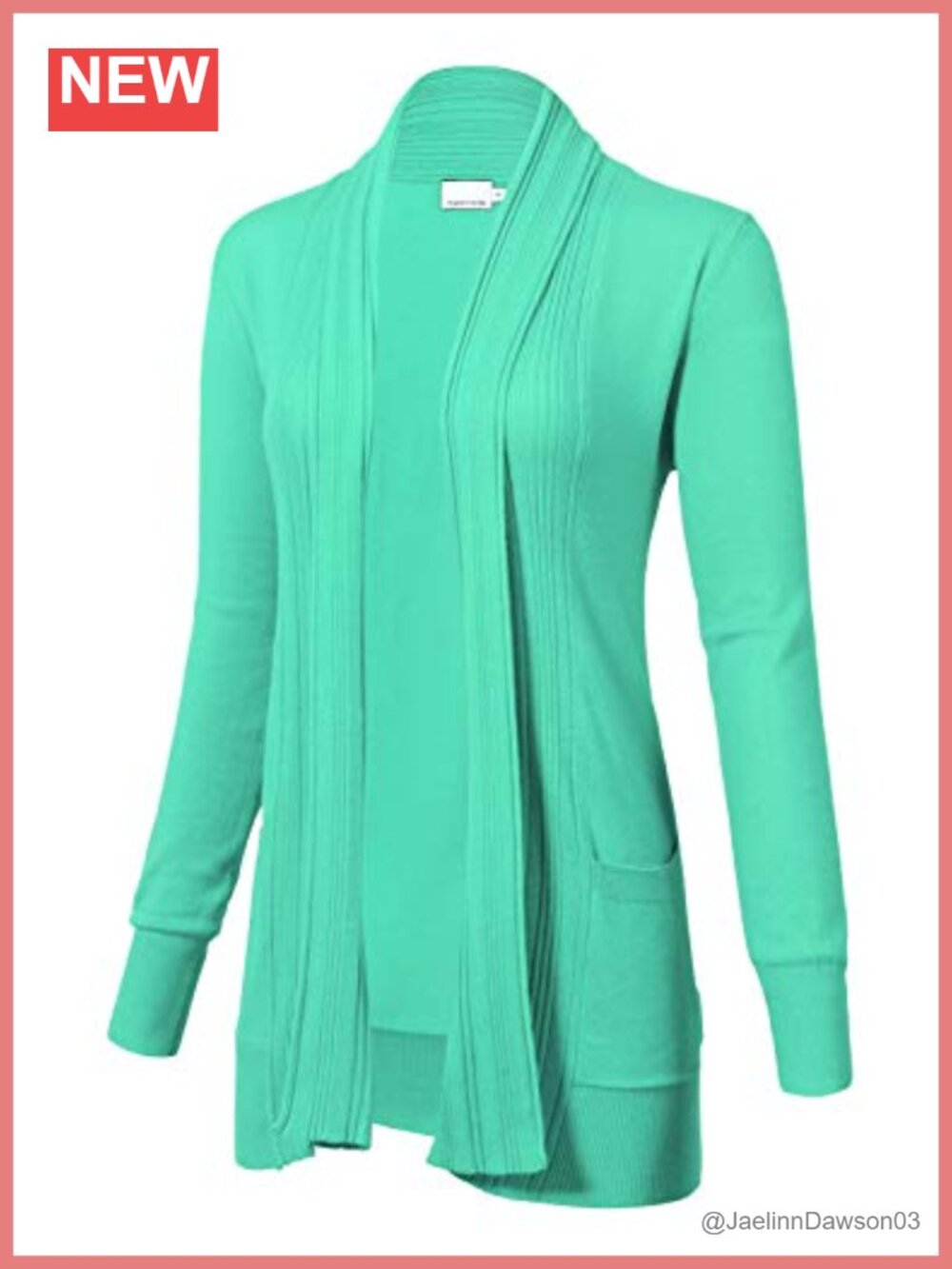 Long Open-Front Cardigan Sweater with Pockets Lightweight Rayon Blend